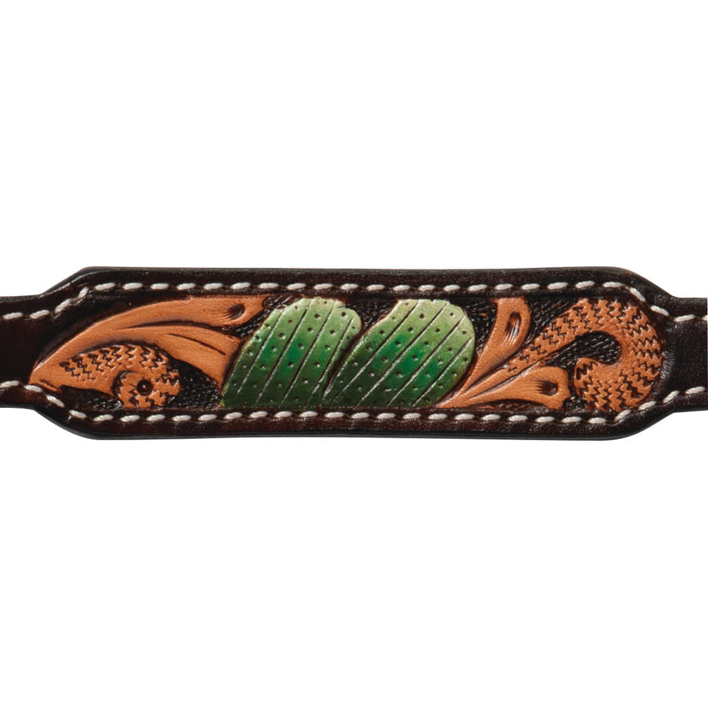 Painted Cactus Leather Dog Collar