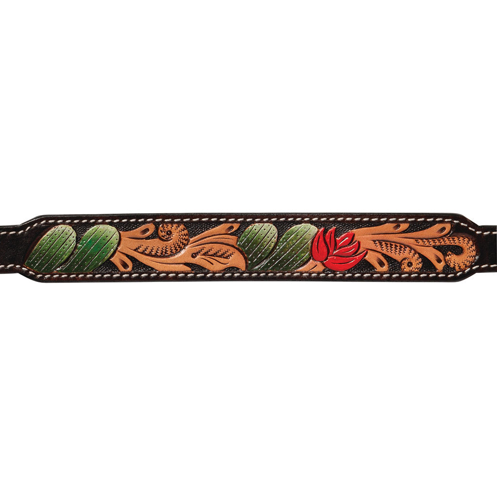 Painted Cactus Leather Dog Collar