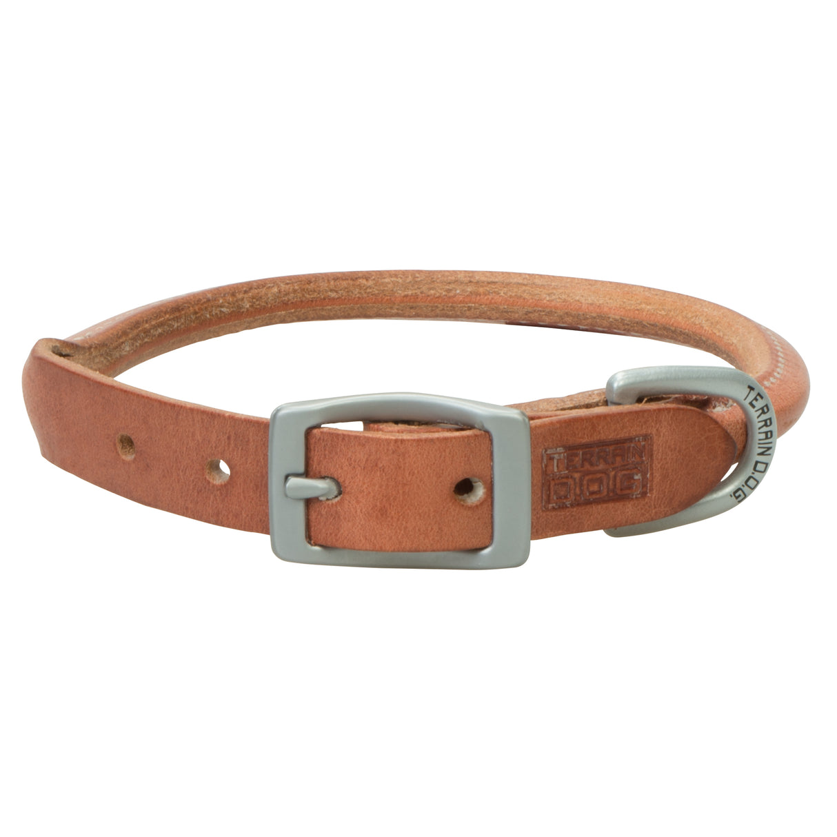 Harness Leather Rolled Dog Collar