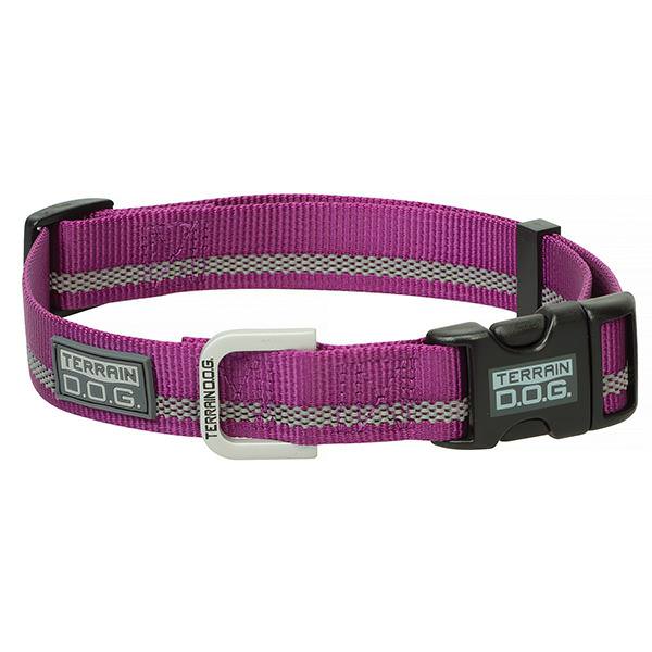 Reflective Snap-N-Go Adjustable Dog Collar, Small, Purple