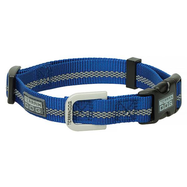 Reflective Snap-N-Go Adjustable Dog Collar, Medium, Dark Blue