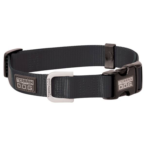 Nylon Adjustable Snap-N-Go Dog Collar, Medium, Black