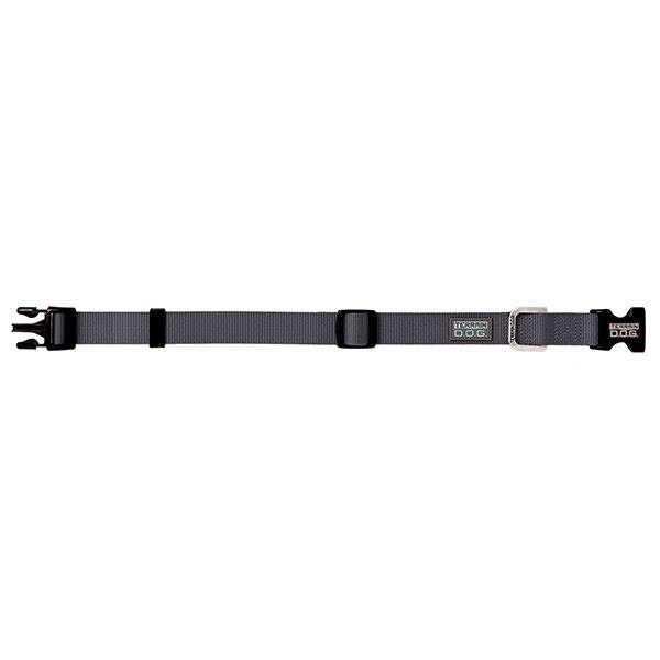 Nylon Adjustable Snap-N-Go Dog Collar, Medium, Dark Gray