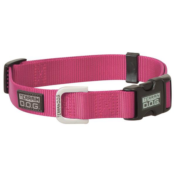 Nylon Adjustable Snap-N-Go Dog Collar, Medium, Pink