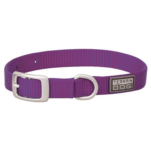 Nylon Single-Ply Dog Collar, Purple, 5/8" x 11"