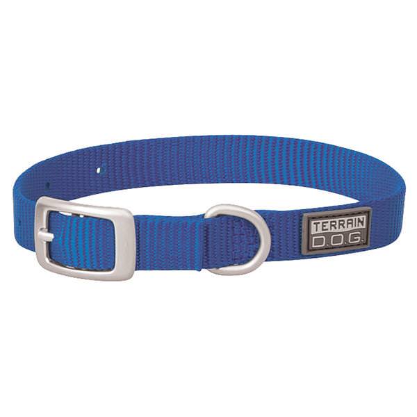Nylon Single-Ply Dog Collar, Dark Blue, 5/8" x 11"
