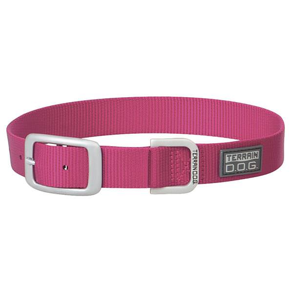 Nylon Single-Ply Dog Collar, Pink, 3/4" x 15"