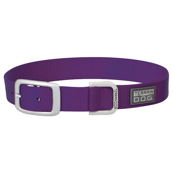 Nylon Single-Ply Dog Collar, Purple, 3/4" x 15"