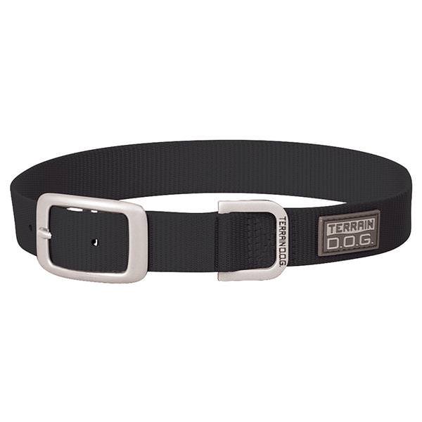 Nylon Single-Ply Dog Collar, Black, 3/4" x 17"