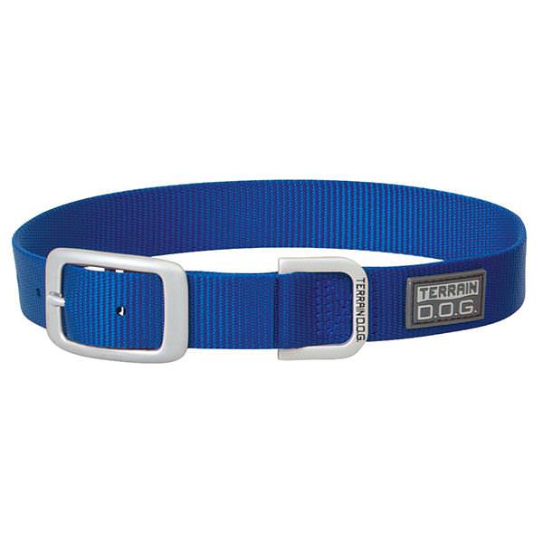 Nylon Single-Ply Dog Collar, Dark Blue, 3/4" x 17"