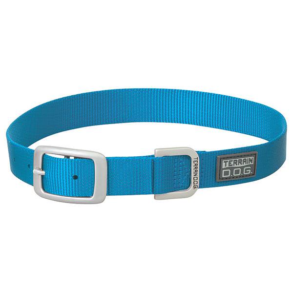 Nylon Single-Ply Dog Collar, Blue, 1" x 21"