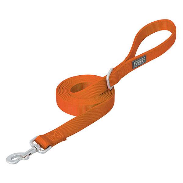 Nylon Double-Ply Dog Leash, Orange, 1" x 4'