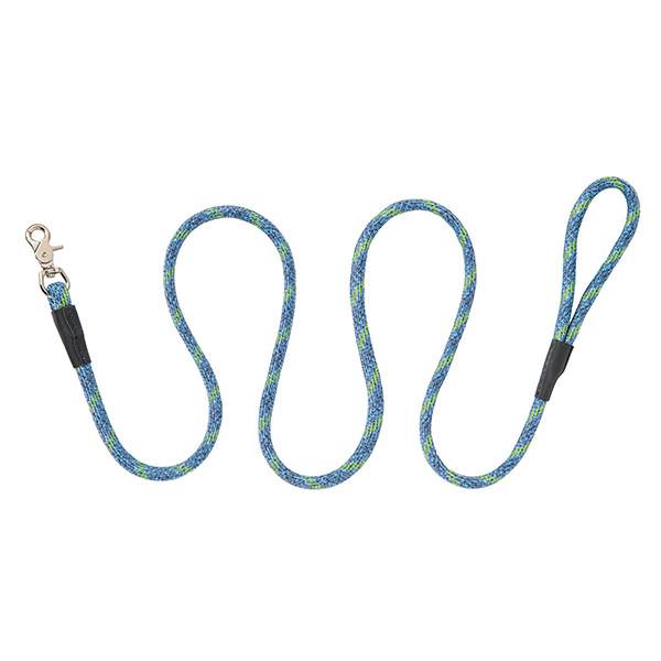 Rope Leash, 1/2 " x 4', Navy/Lime