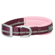 Reflective Neoprene Lined Dog Collar, 3/4" x 17", Plum Wine