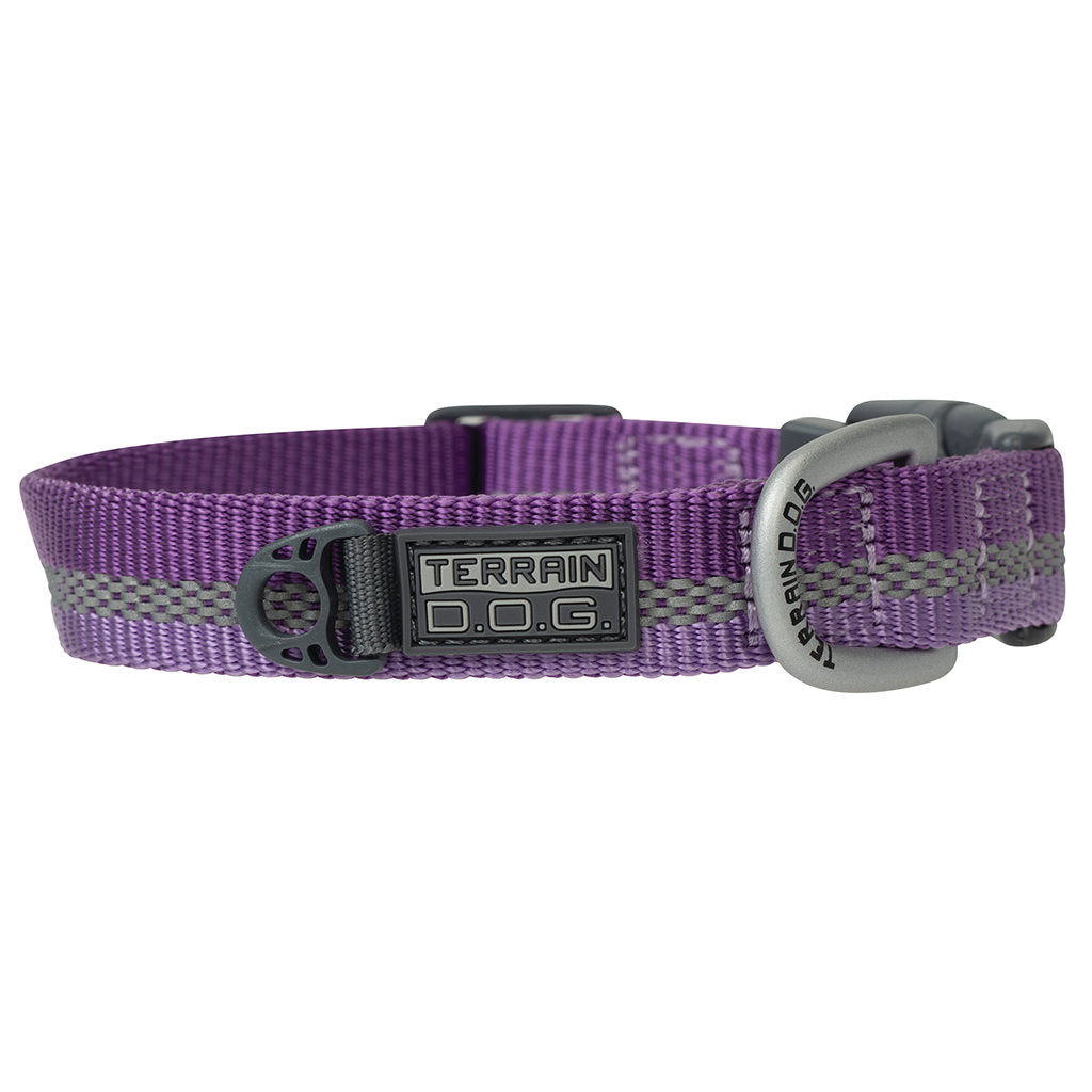 パープルプル　アデランスフォンテーヌR'couleur メッシュショート 2-Tone Reflective Snap-N-Go Adjustable Nylon Dog Collar – Terrain Dog