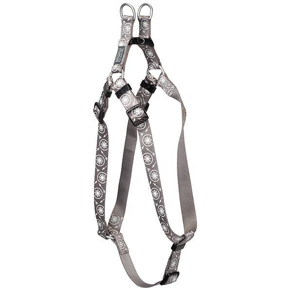 Premium Patterned Harness, Large, Gray Compass