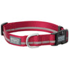 Reflective Snap-N-Go Adjustable Nylon Dog Collar, Large, Claret
