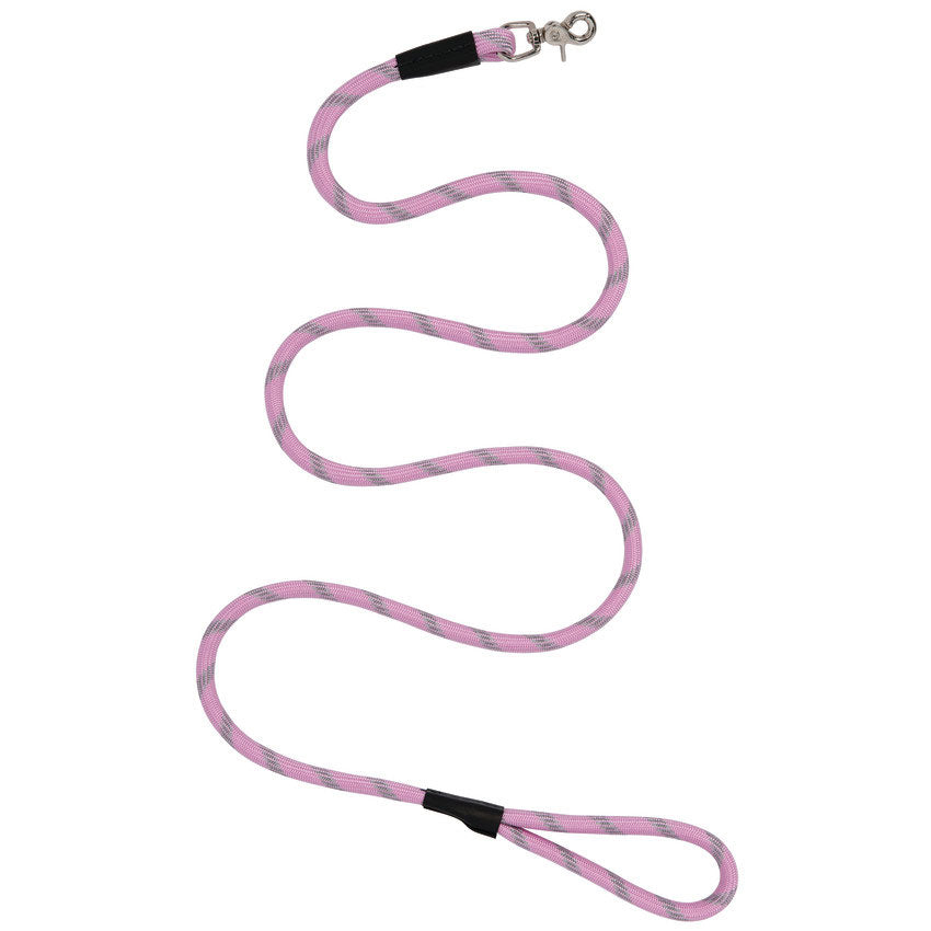 Rope Leash, 1/2" x 6', Lavender/Dark Gray