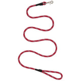Rope Leash, 1/2" x 6', Claret/Dark Gray