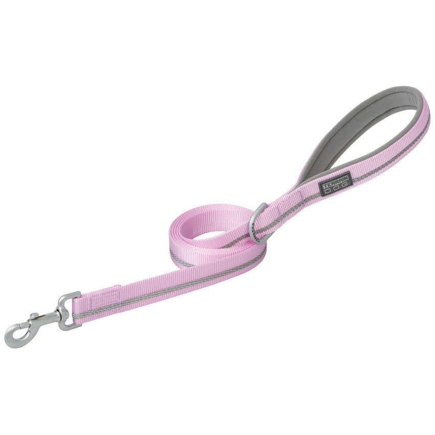 Reflective Neoprene Lined Leash, 1" x 6', Lavender