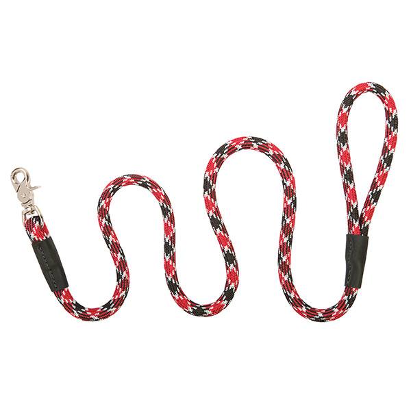 Terrain D.O.G. Rope Leash, 1/2" x 4', Black/Red