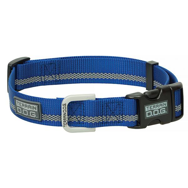 Reflective Snap-N-Go Adjustable Dog Collar, Large, Dark Blue