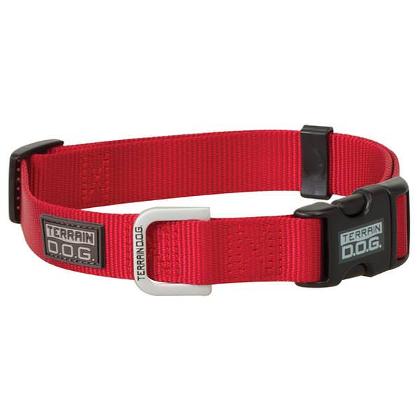 Nylon Adjustable Snap-N-Go Dog Collar, Large, Red
