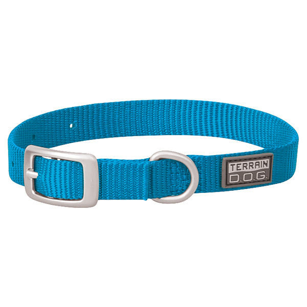 Nylon Single-Ply Dog Collar, Blue, 5/8" x 9"
