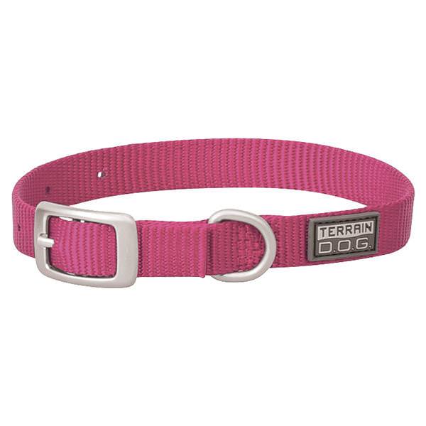 Nylon Single-Ply Dog Collar, Pink, 5/8" x 11"