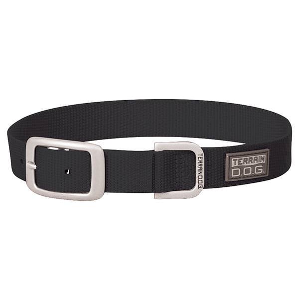 Nylon Single-Ply Dog Collar, Black, 3/4" x 15"