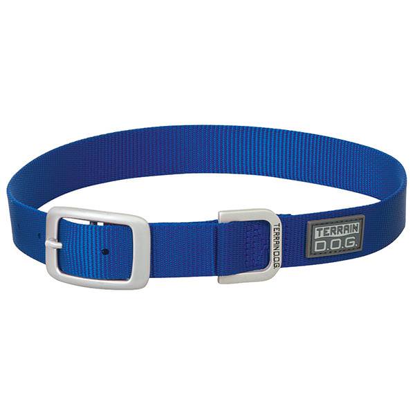 Nylon Single-Ply Dog Collar, Dark Blue, 1" x 19"