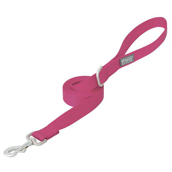 Nylon Single-Ply Dog Leash, 1" x 4', Pink