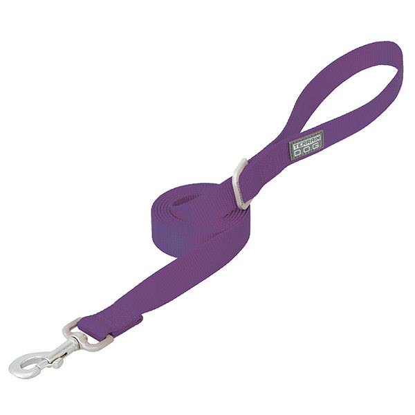 Nylon Single-Ply Dog Leash, 1" x 4', Purple