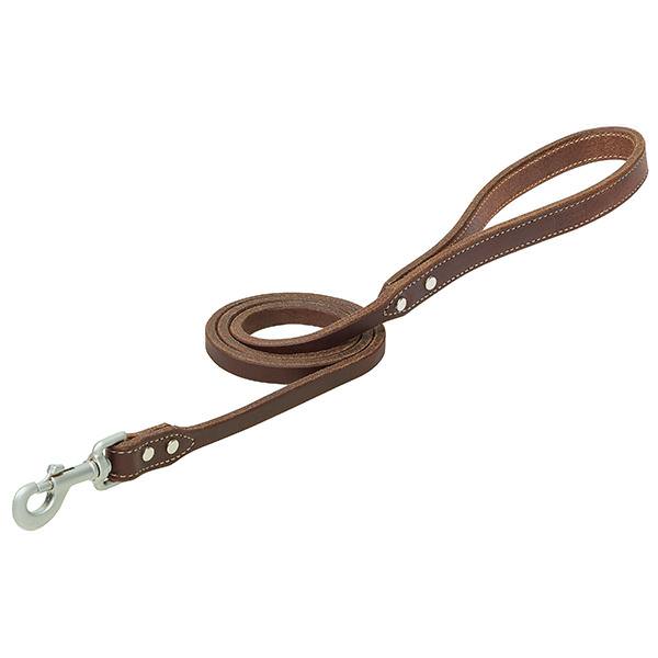 Oiled Harness Leather Hybrid Dog Leash, 3/4" x 4'