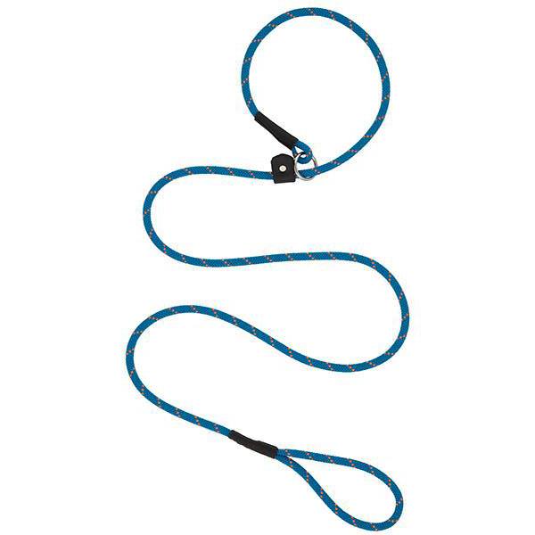 Premium Rope Leash, Blue/Orange, 5/16" x 4'