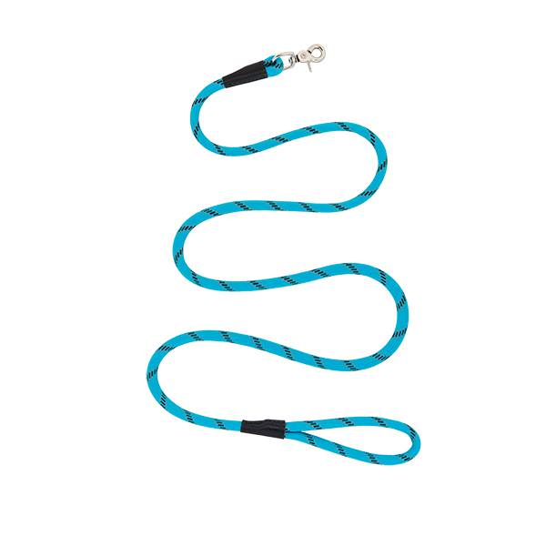 Rope Leash, 1/2" x 4', Light Blue
