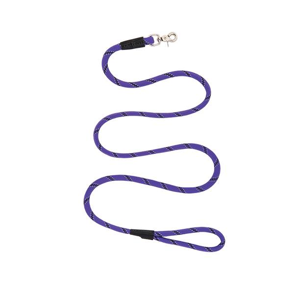 Rope Leash, 1/2" x 4', Purple