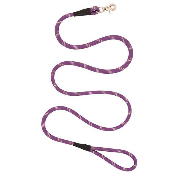 Rope Leash, 1/2" x 6', Plum Wine/Pink