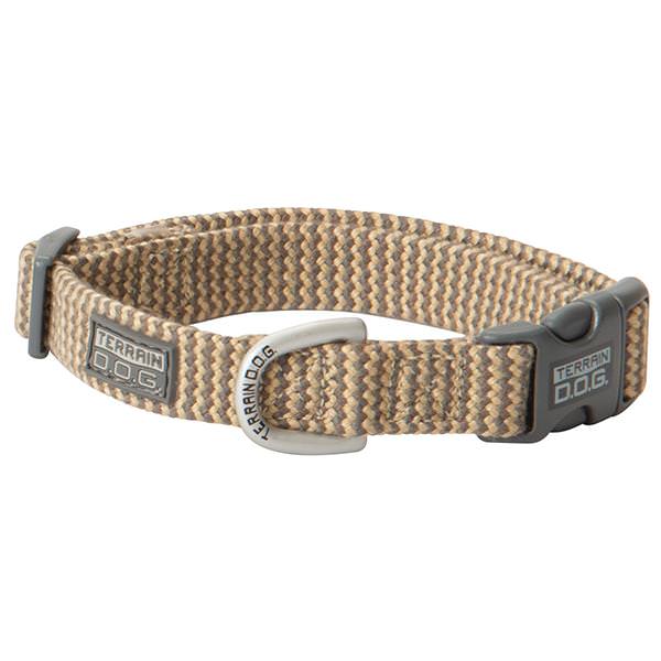 Bamboo Adjustable Snap-N-Go Collar, Tan/Gray
