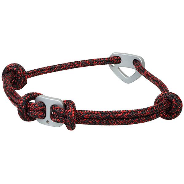 Weaver D.O.G. 1/4in Adj Rope Collar L Burgundy/Tan